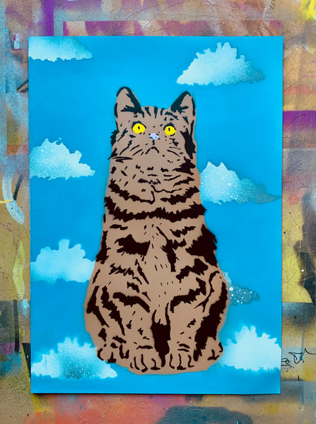 Pop art cat surreal