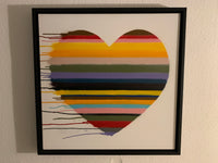 (Framed) Horace original heart painting