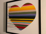 (Framed) Horace original heart painting