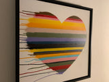 (Framed) Horace original heart painting